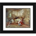thumbnail image 1 of Auguste de La Brély 18x15 Black Ornate Wood Framed Double Matted Museum Art Print Titled - Portrait of Victorien Sardou (1831-1908), His Wife and Children in the Large Living Room of Th, 1 of 5
