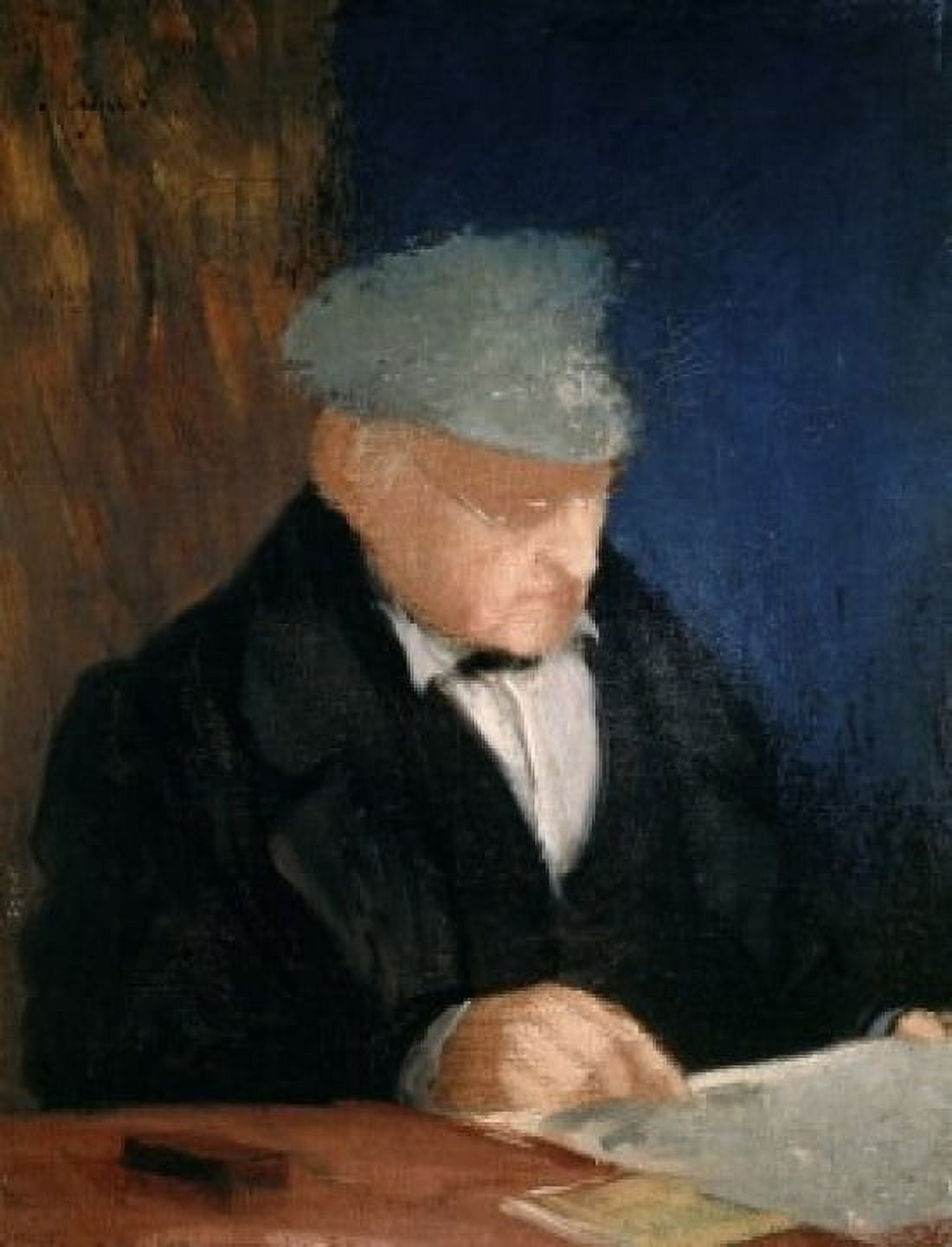 Auguste the Artists Father 19th C Edgar Degas (1834-1917French) Musee dOrsay Paris Canvas Art - Edgar Degas (24 x 36)