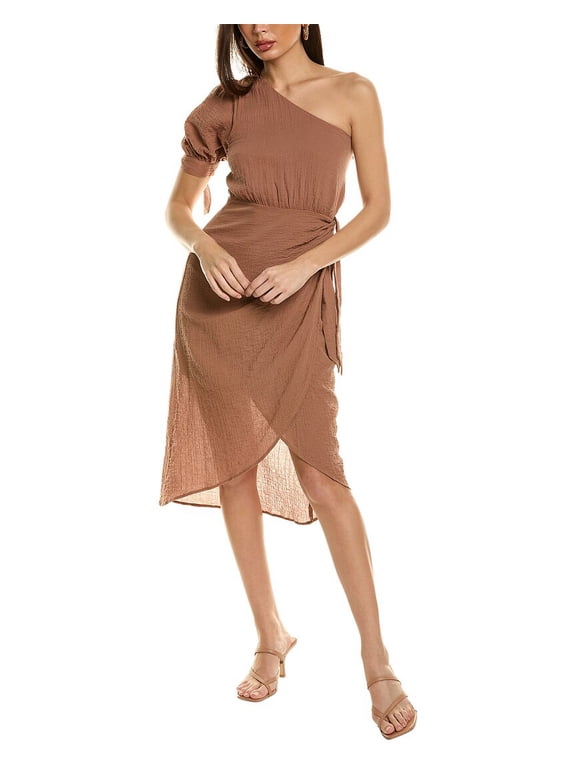 womens Addison Midi Dress, XXS, Brown