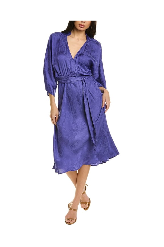 womens Lyrah Midi Dress, XS, Purple