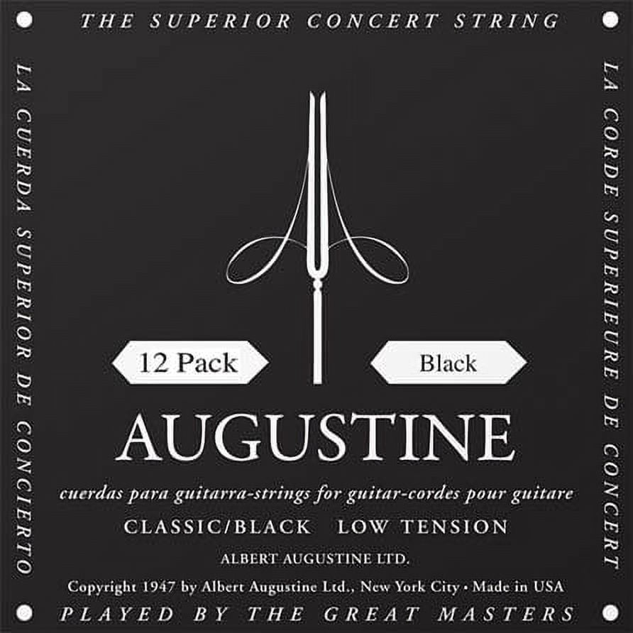 Augustine 12 Pack Classic/Black Low Tension Nylon Guitar Strings - HLSETBLACKPK