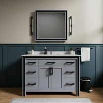 Augustine 48 in W x 22 in D Dark Grey Single Bath Vanity and Cultured Marble Top