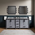thumbnail image 1 of Augustine 80 in W x 22 in D Dark Grey Double Bath Vanity and White Quartz Top, 1 of 8