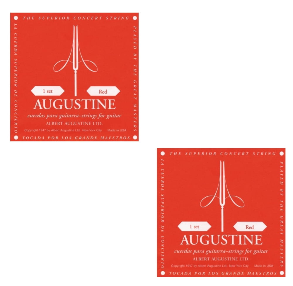 Augustine Guitar Strings 2-Packs Classsical Classic Red Medium Tension 524A
