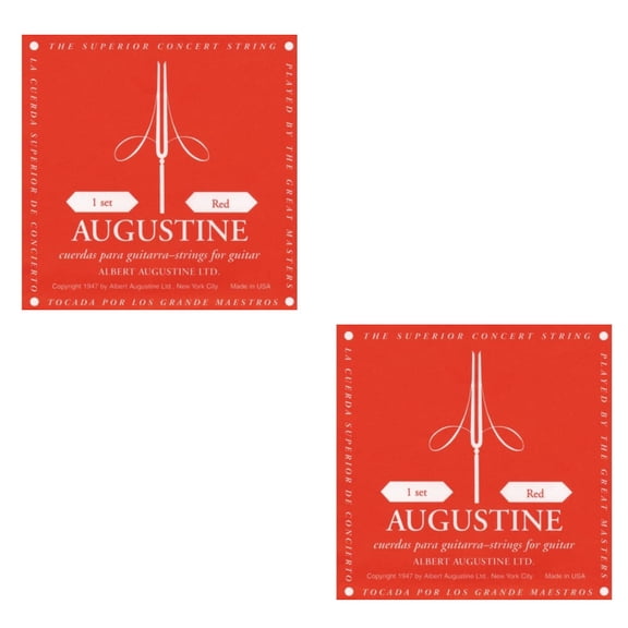 Augustine Guitar Strings 2-Packs Classsical Classic Red Medium Tension 524A