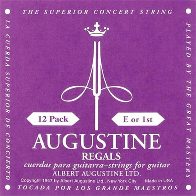 Augustine HL1REGALPK Single Regal E or 1st Nylon Guitar Strings, Pack of 12