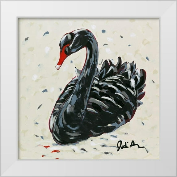 Augustine, Jodi 12x12 White Modern Wood Framed Museum Art Print Titled - Black Swan