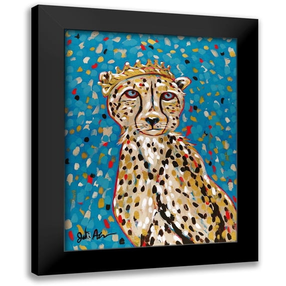 Augustine, Jodi 12x14 Black Modern Framed Museum Art Print Titled - Queen Cheetah