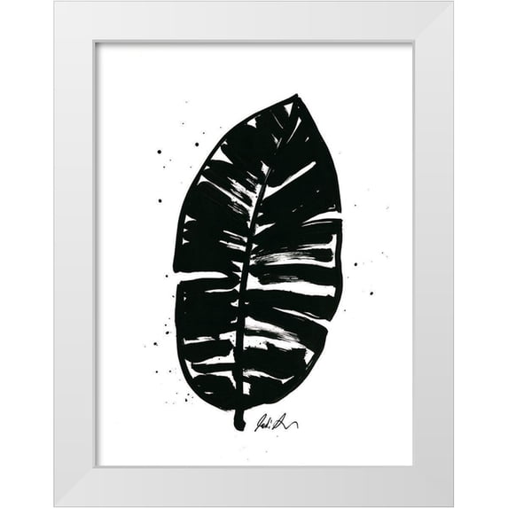Augustine, Jodi 12x14 White Modern Wood Framed Museum Art Print Titled - Inked Leaves III