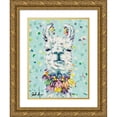 thumbnail image 1 of Augustine, Jodi 15x18 Gold Ornate Wood Framed with Double Matting Museum Art Print Titled - Drama Llama I, 1 of 4