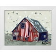 thumbnail image 1 of Augustine, Jodi 18x15 White Modern Wood Framed Museum Art Print Titled - Farm Pop Barn I-Flag, 1 of 4