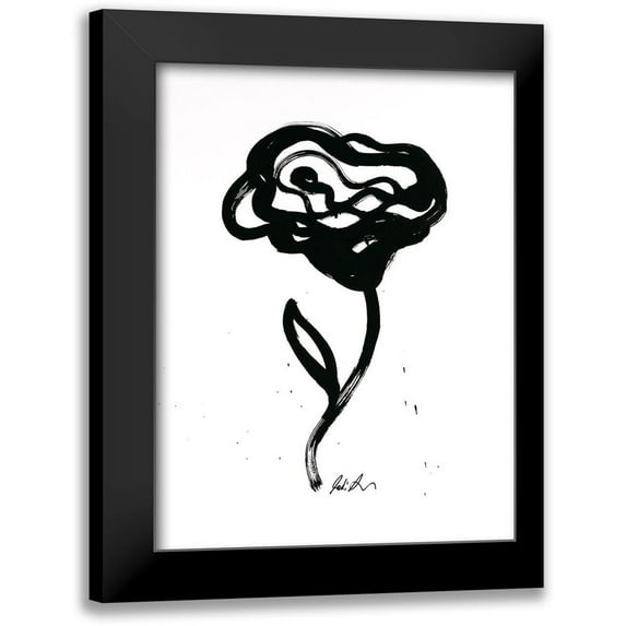 Augustine, Jodi 19x24 Black Modern Framed Museum Art Print Titled - Inked Florals IV