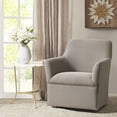 thumbnail image 1 of Augustine Swivel Glider Chair, Grey Fabric Accent Chair for Living Room, 360° Swivel, Solid Wood Frame, 300lb Capacity, No Assembly Required. Perfect for relaxation!, 1 of 8