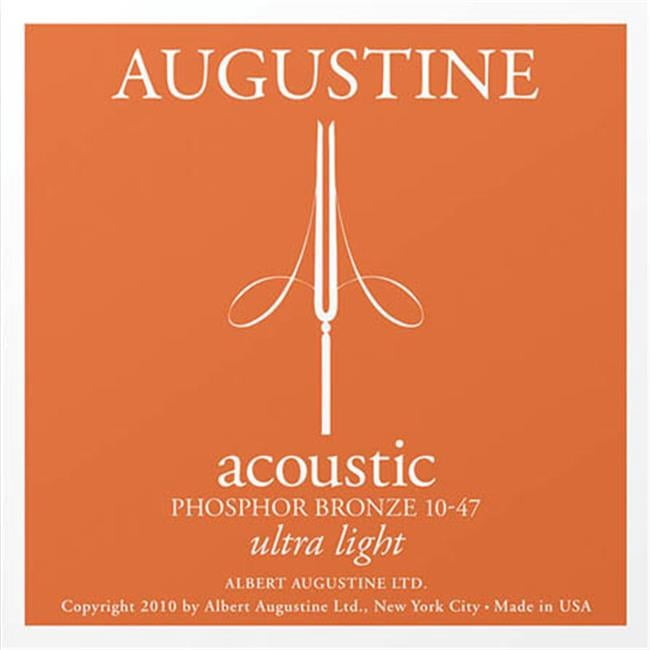 Augustine  Ultra Light 10-47 Acoustic Phosphor Bronze Guitar Strings - 12 Piece