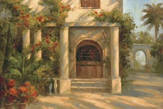 Augustines Courtyard Canvas Art - Bolo (12 x 18)