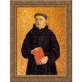 thumbnail image 1 of Augustinian Saint 24x18 Gold Ornate Wood Framed Canvas Art by Piero della Francesca, 1 of 2