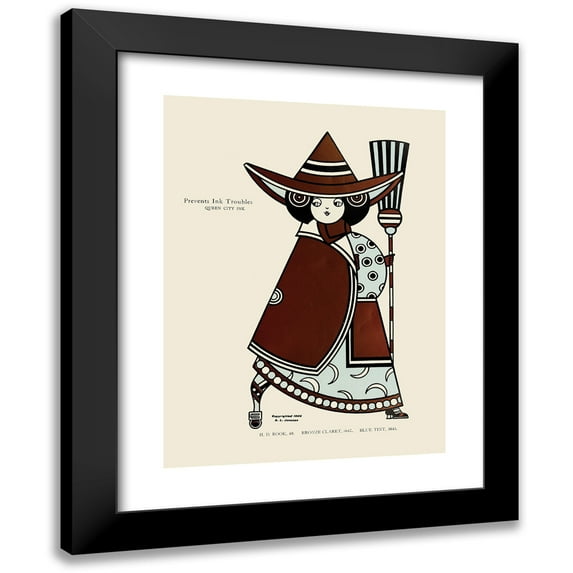 Augustus Jansson 19x24 Black Modern Framed Museum Art Print Titled - Queen City Ink, Ad. 13 (1890-1913)