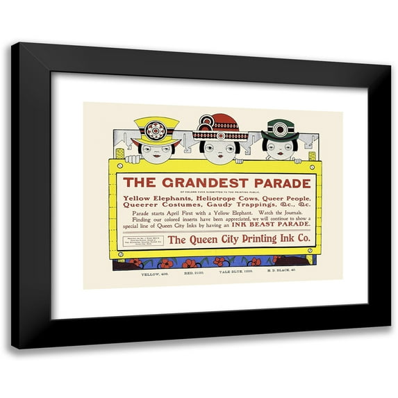 Augustus Jansson 24x18 Black Modern Framed Museum Art Print Titled - Queen City Ink, Ad. 07 (1890-1913)