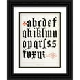 thumbnail image 1 of Augustus Pugin 11x14 Black Ornate Wood Framed Double Matted Museum Art Print Titled: Alphabets 3 (1846), 1 of 5