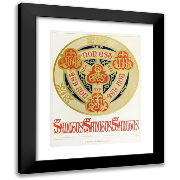 Augustus Pugin 19x24 Black Modern Framed Museum Art Print Titled - Emblem of the Most Holy Trinity (1846)
