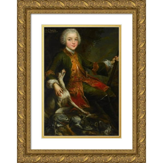 Augustyn Mirys 11x14 Gold Ornate Wood Frame and Double Matted Museum Art Print Titled - Portrait of Jozef Sapieha