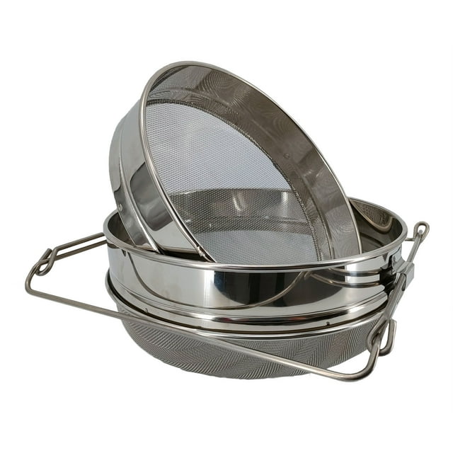 AukBeeFun Honey Strainer for 5 Gallon Bucket Stainless Steel Double