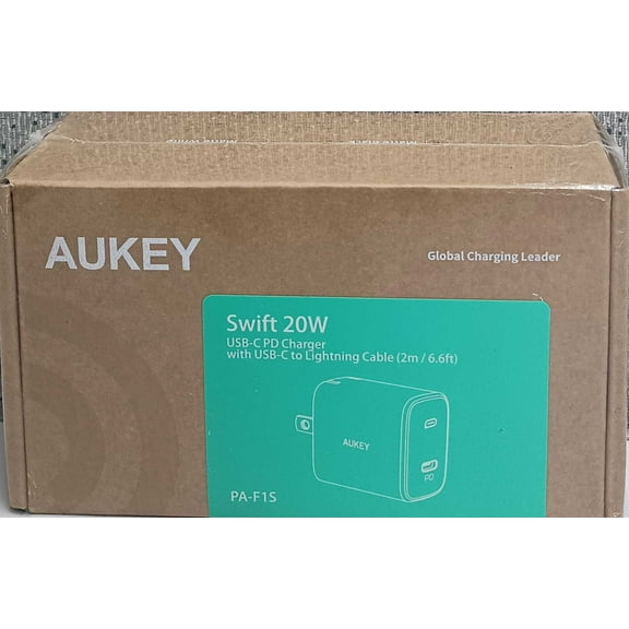 Aukey Swift 20W USB-C PD Wall Charging Power Adapter-Matte Black