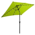thumbnail image 1 of Aukfa 10 x 6.5ft Rectangular Patio Solar LED Lighted Outdoor Umbrellas for Market Beach Pool - Green, 1 of 8
