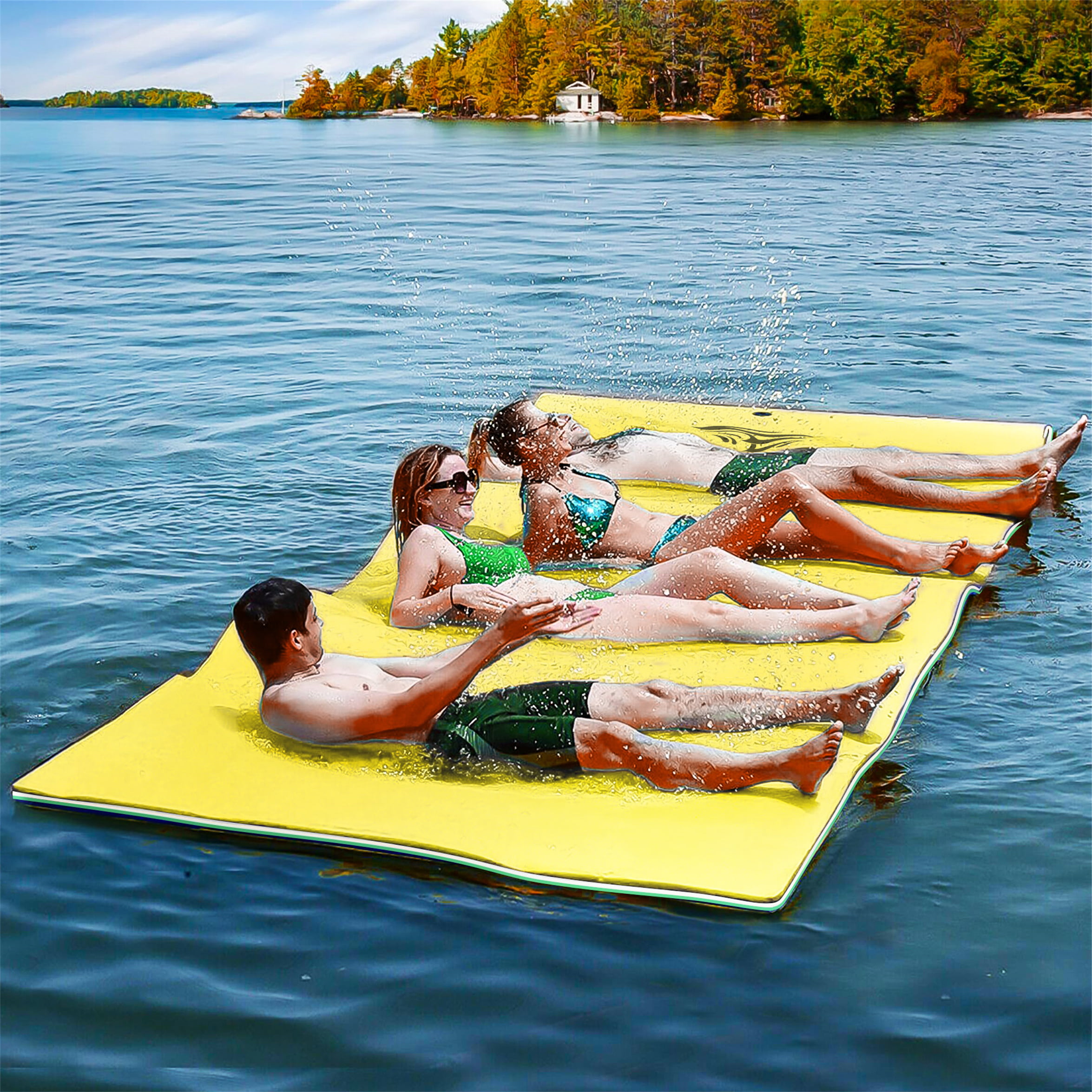 Floating Water Mat Float Pad Used in Lake Pool Water Beach Sea Ocean Yelow,  1 Unit - Jay C Food Stores