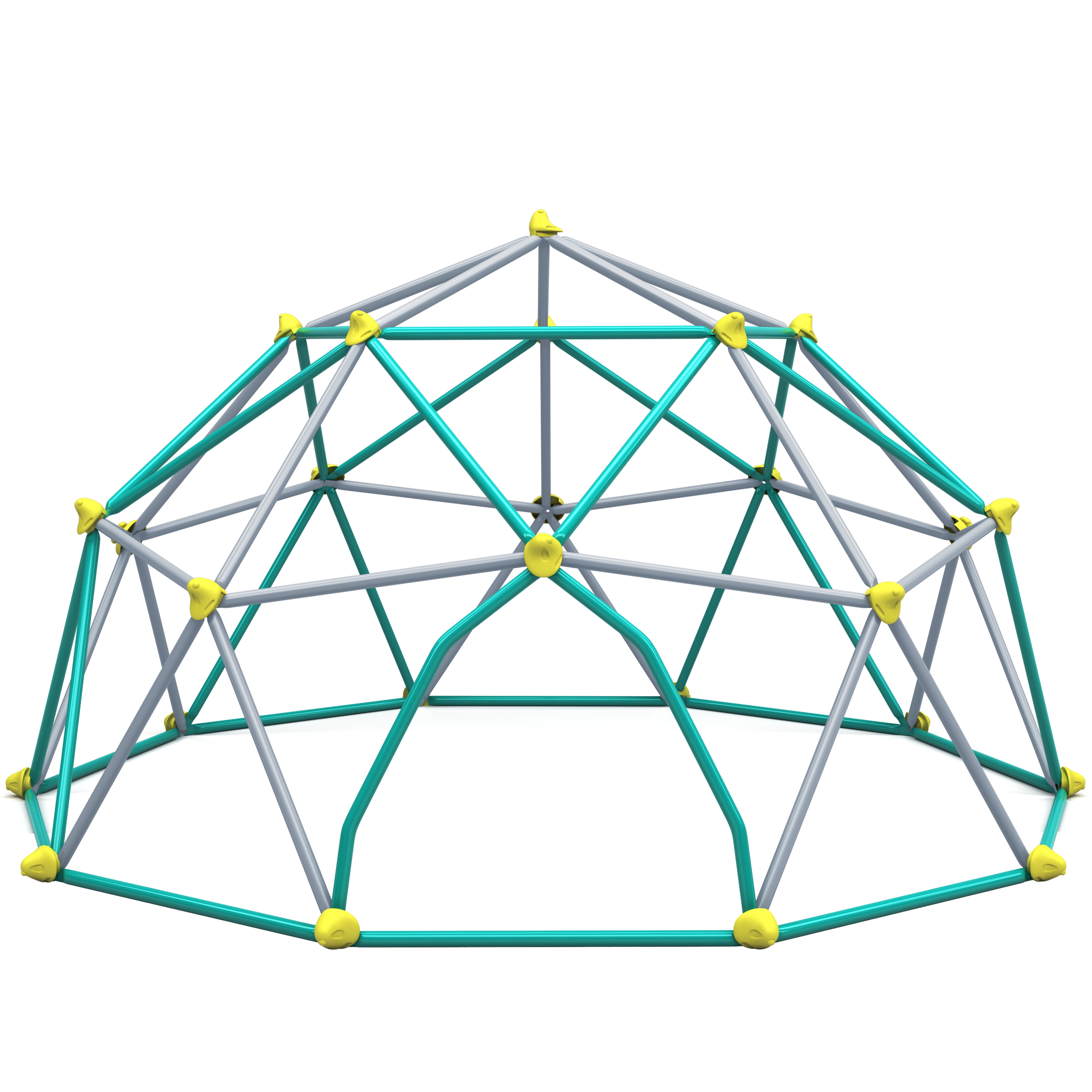Aukfa 13FT Kids Geometric Climbing Dome for Kids 3 to 10 Outdoor Play Equipment,1000 lbs Capacity, Rust & UV Resistant, Gray