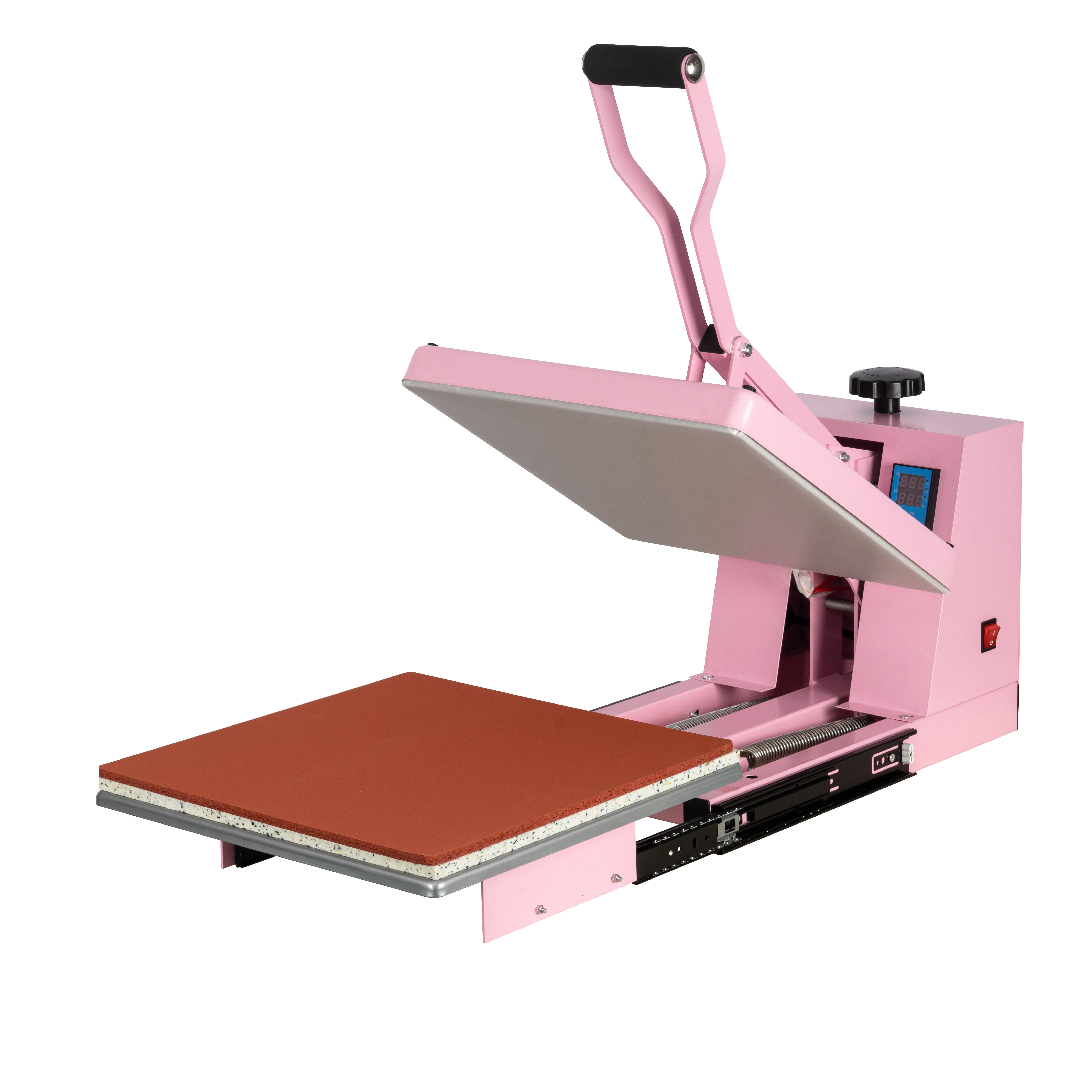 Aukfa 15"x15" Heat Press Machine for T-Shirt,Power Heat Press Machine,Pink