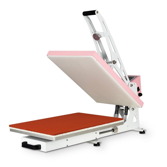 Aukfa 16"x24" Semi-automatic Heat Press Machine for T-Shirt, Auto Open and Slide-out base,Antique Green