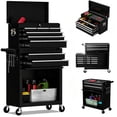 thumbnail image 1 of Aukfa Tool Box, 2 in 1 Steel Rolling Tool Chest & Cabinet On Wheels for Garage, 8-drawer, Black, 1 of 9