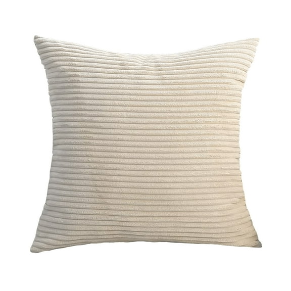 Aukfa 20"X20" Pillow Cover Set of 2, Corduroy, Beige