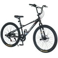 thumbnail image 1 of Aukfa 26" Freestyle BMX Bikes,Kids Mountain Bike for Boys Girls,Shimano 7 Speed,Double Disc Brakes,Black, 1 of 7
