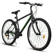 Aukfa 26" Mountain Bike for Men and Women, 21-Speed High-Performance All-Terrain Bicycle with Dual V-Brakes,Green