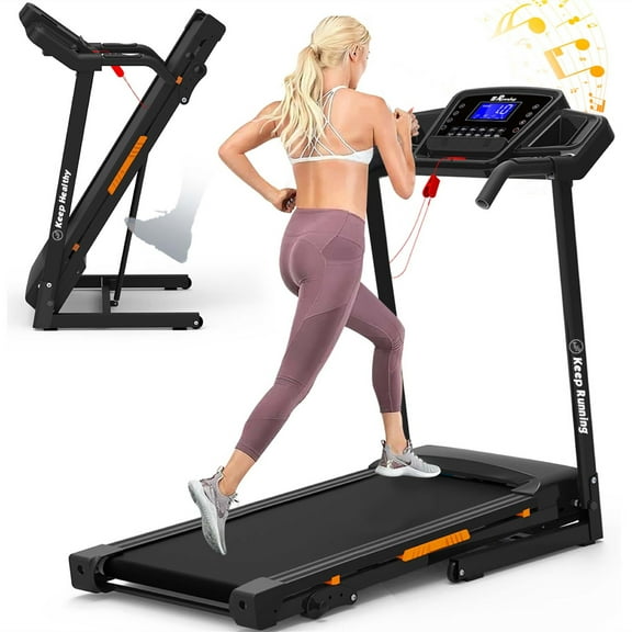 Aukfa Treadmill 330 lb Capacity Electric Treadmill with Incline 3.5 HP Walking Running Machine for Home Workout