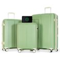 thumbnail image 1 of Aukfa 3 Piece Luggage Set Expandable with USB Port, Lightweight Spinner Suitcase, Green, 1 of 8
