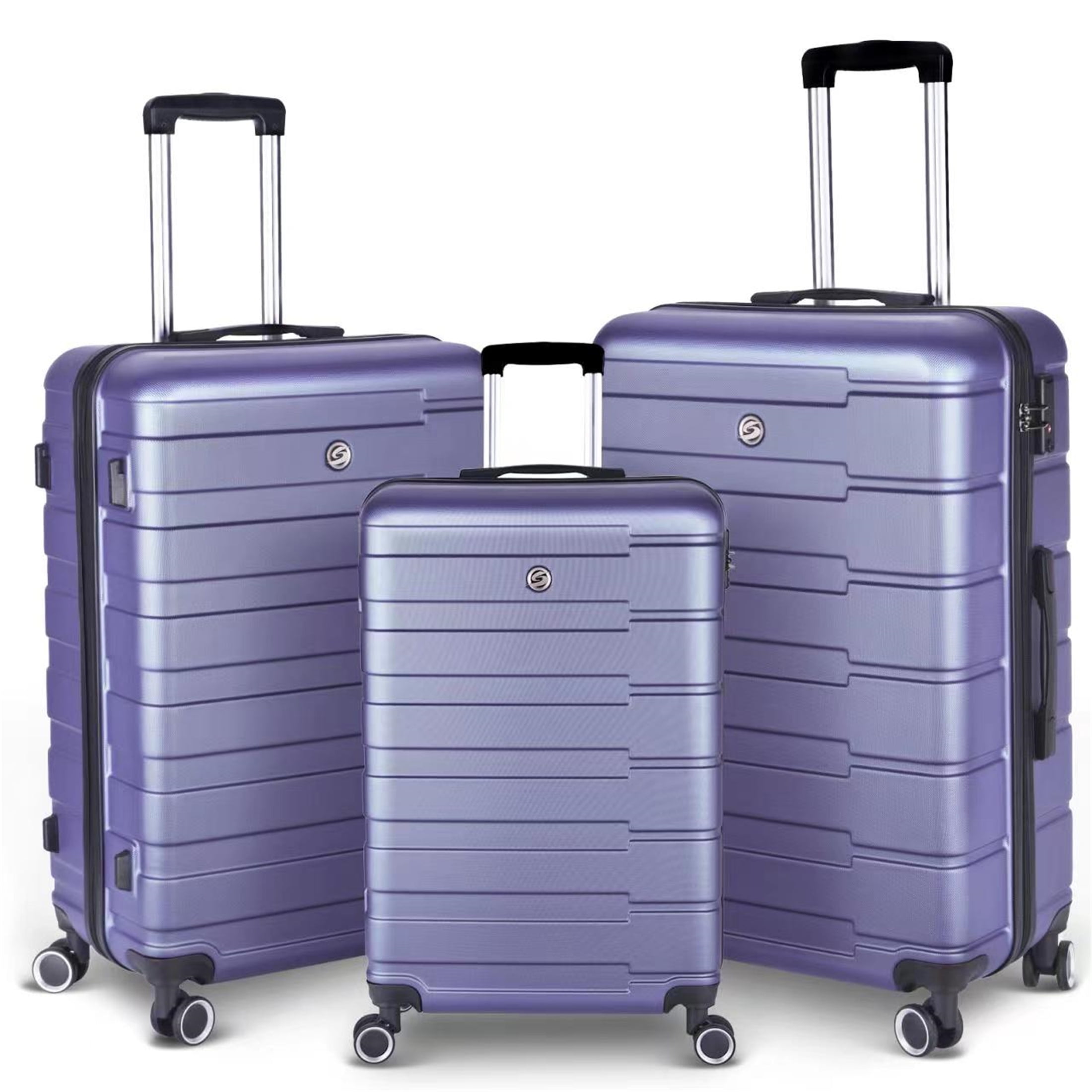 Free Shipping! Aukfa 3 Piece Lightweight Hardside Spinner Luggage