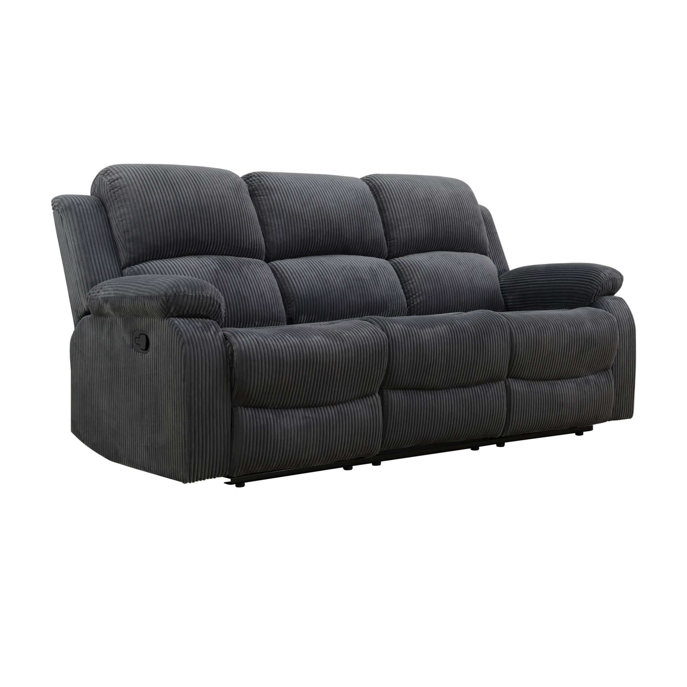 Aukfa 3 Seater Recliner Sofa Chair with Cupholder for Living Room, Home Theater Seating, Black
