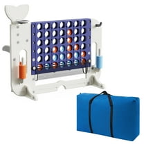Aukfa 4-to-Score Giant Game Set,Giant 4 Row Game with Carrying Bag & Tail Design for Holiday Parties/Family Gatherings,White