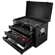 Aukfa 439-Piece Mechanics Tool Set, 3 Drawer Tool Organizer Metal Box w/ Tool Kit for Home, Auto Repair, Black