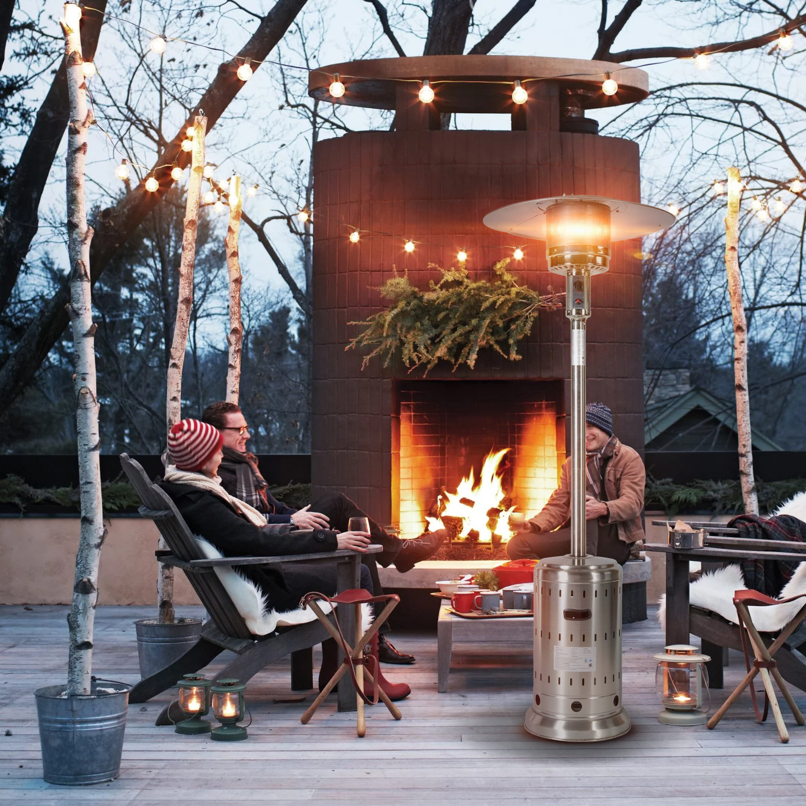 Aukfa 46000Btu Stainless Steel Outdoor Mushroom Heater Patio Propane