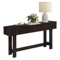 thumbnail image 1 of Aukfa 52" Console Table with Storage Drawers, Fluted Sofa Table for Living Room/Hallway Entryway Foyer, Espresso, 1 of 8