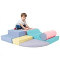 thumbnail image 1 of Aukfa 6-Piece Kids Climbing Toys, Baby Climber Blocks for Toddlers, Foam Play Gym Climbing Structures for Indoor Climb - Multicolor, 1 of 8