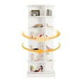 thumbnail image 1 of Aukfa 6-Tier Rotating Shoe Rack Storage, 360° Spinning Shoe Organizer Closet, White, 1 of 9