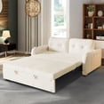 thumbnail image 1 of Aukfa 66.2" Pull Out Sofa Bed, Convertible Loveseat Sleeper Sofa Couch, Beige, 1 of 8