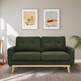thumbnail image 1 of Aukfa 68" Small Sofa Couch Comfy Mid Century Modern Loveseat Sofa for Living Room Bedroom, Green, 1 of 10