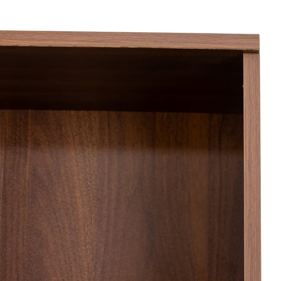 Aukfa 70.87" Tall Bookshelf with Cabinet,Modern Cube Storage Organizer for Living Room,Walnut