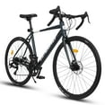 thumbnail image 1 of Aukfa 700C Road Bike,Cruiser Bike&nbsp;L Size for Men Womens,16 Speed Dual Disc Brake,Dark Blue, 1 of 8